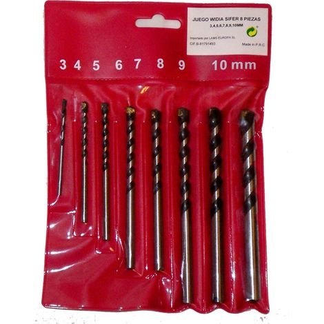 Set di punte da trapano Widia Sifer 3-10mm 8 pezzi M-502 in borsa