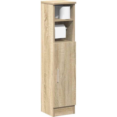 Badezimmerschrank mit Rollenhalter Sonoma-Eiche 20,5x22x90 cm