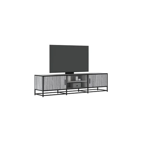 Meuble TV sonoma gris 160x35x41 bois d'ingénierie et métal (1/5)