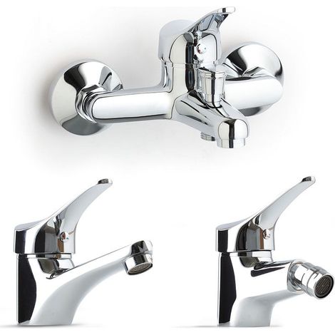 Set De Robinetterie De Salle De Bains 3 Pièces - Lavabo, Bidet, Baignoire  Cembra