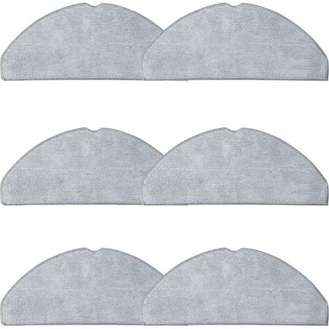 6 lingettes pour serpillière - 273 x 116 mm - gris - Compatible avec Eufy G50 Hybrid (SES) - L60 Hybrid (SES) - L60 SES - L50 - L50 SES (1/5)