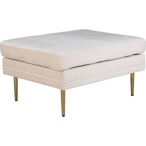 Pouf Design en Velours "Boom" 90cm Blanc (1/5)