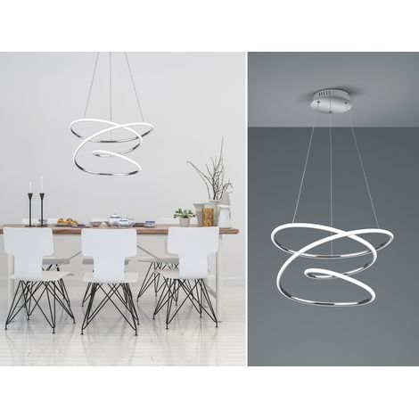 Led Kronleuchter Dimmer 4000k Modernes Design Vortex Chrom Bologna Trio Beleuchtung (1/5)