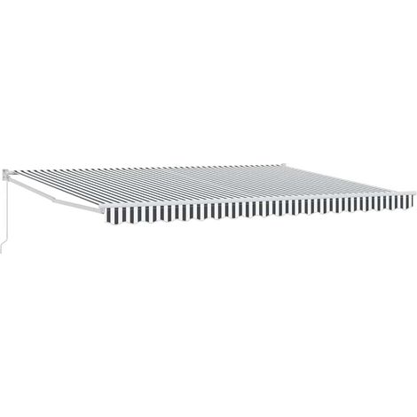 Maison Exclusive - Markise Einziehbar Anthrazit und Weiß 4,5x3 m