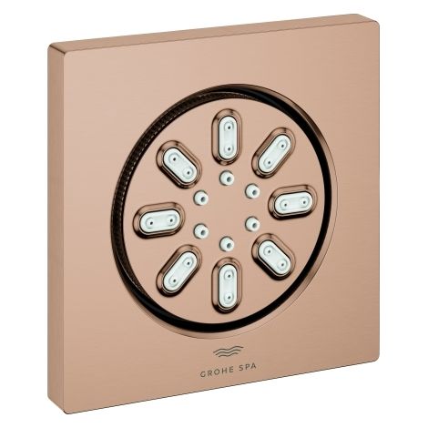 Grohe Seitenbrause Rainshower Aqua Cube 7,5x7,5cm, 2 Stahlarten, w. suns geb.