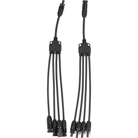 Connecteur solaire Y branchement 1 vers 4 étanche adaptateur parallèle diviseur pour extérieur (1/5)