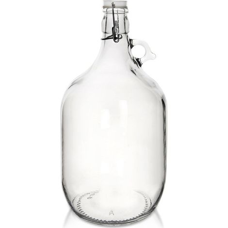 Flasche mit Clip, Glasbehälter für Wein, Liköre, Säfte, 5 l
