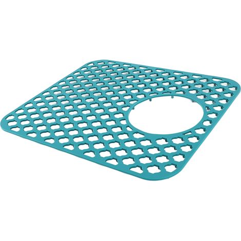 Égouttoir d’évier en silicone vert, protecteur antidérapant anti-rayures, trou d’évacuation latéral, entretien facile, pour cuisine et maison (1/5)