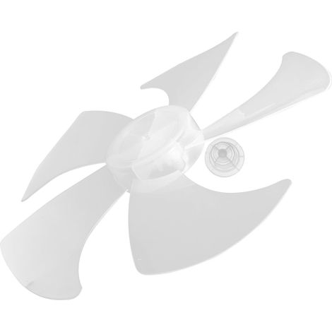 Pales de Ventilateur Électrique 14 Pouces en Plastique 5 Pales Design Facile à Installer Pièce de Rechange pour Ventilateur de Table (1/5)
