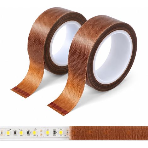 2 Pcs Haute Température Ruban 10m x 1,5cm PTFE Ruban Machine Sous Vide Résistant 260°C, Diffuseur LED Bicolore Protection Lumière, Haute Température Ruban pour Bande LED TV Cuisine Chambre (1/5)