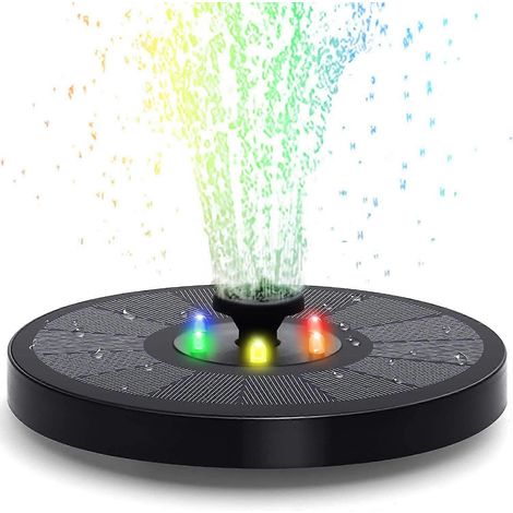 Pompe à ressort solaire 3w avec LED, 7 effets, 2000mah, pompe solaire à eau, pompe à eau solaire à ressort (1/5)