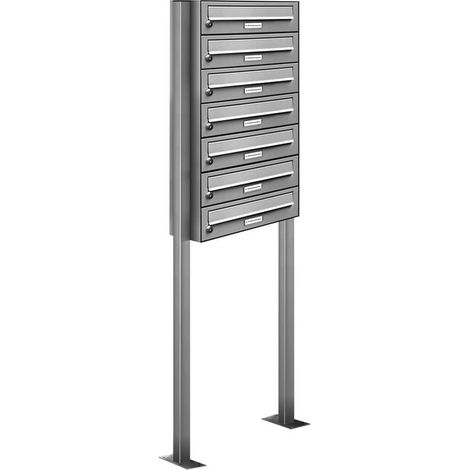 7er Edelstahl Stand Briefkasten Anlage Freistehend (1/5)