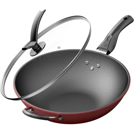 Poêle à Frire antiadhésive de Cuisine Poêle à Frire à gaz antiadhésive Traditionnelle Poêle à Frire Multifonction Poêle à Frire Ustensiles de Cuisine,D-32cm (1/5)