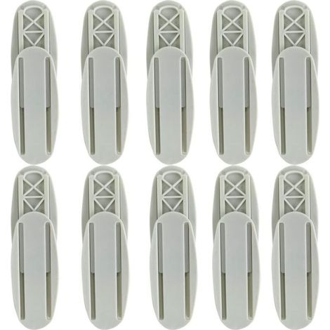 Support Mural pour Bloc multiprise,10 Pcs Auto-adhésif Multiprise Fixator Support de Bande de Puissance pour Télécommande, Routeur, Bureau WhiteWhite (1/5)
