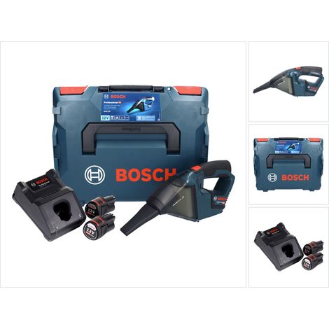 Bosch GAS 12V Professional Akku Staubsauger 12 V 0,35 l + 2x Akku 3,0 Ah + Ladegerät + L-Boxx