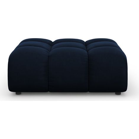 Pouf en velours bleu roi (1/4)