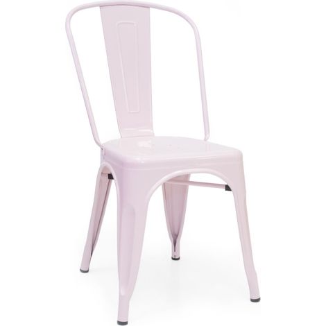 Stuhl Stahl rosa 85x52,5x45