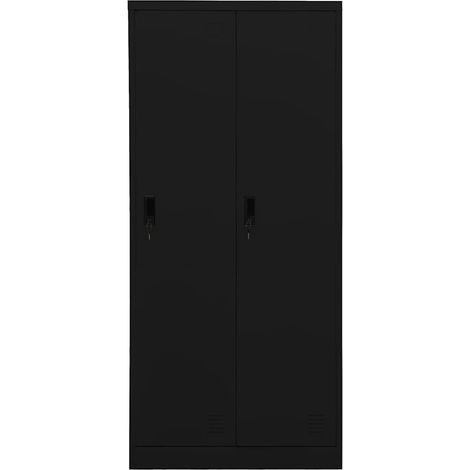 Maison Exclusive - Kleiderschrank Schwarz 80x50x180 cm Stahl (1/5)