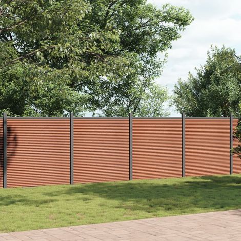 Fence Panel Brown 872x186 cm WPC vidaXL
