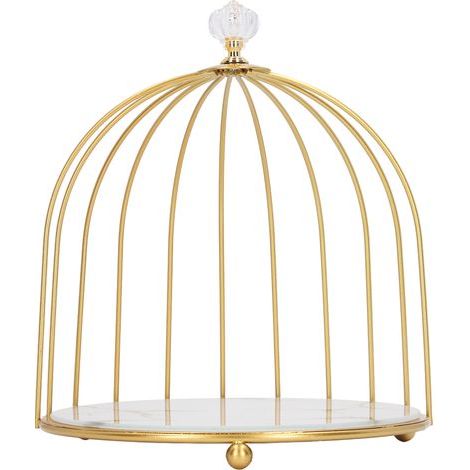 Organisateur de comptoir, étagère de rangement de cosmétiques, décoration de la maison pour salle de bain chambre à coucher, fond blanc motif doré (1/5)