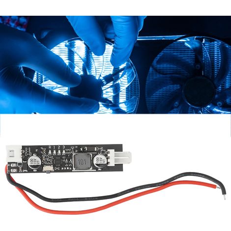 Kleiner 5V-12V 2-3-adriger Einkanal-Lüfterdrehzahlregler mit Stoppfunktion, Niederspannungsmotorgehäuse mit Temperaturregelung und Geräuschreduzierung. (1/5)