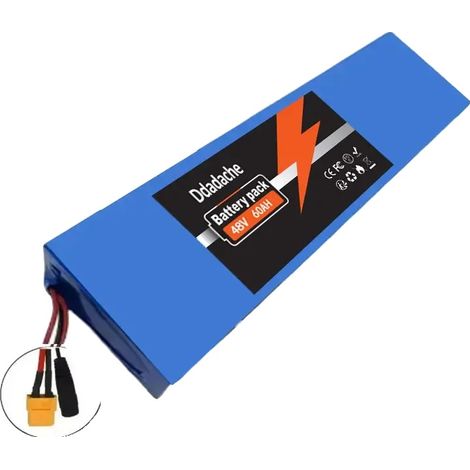 Batterie, capacité de 60Ah, compatible avec les véhicules personnels électriques, XT60-DC, 48V-b (1/2)