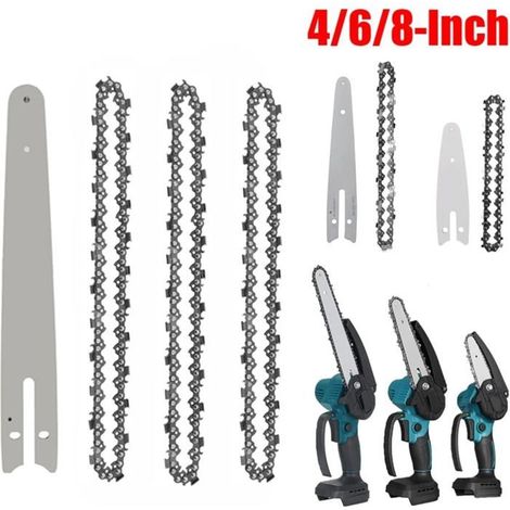 Kit guide chaîne tronçonneuse 4, 6 et 8 pouces, 1/4, pièces de rechange pour mini scie (1/4)
