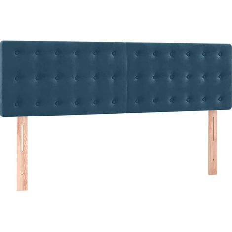 Maison Exclusive - Cabeceros terciopelo azul oscuro 144x5x78/88 c