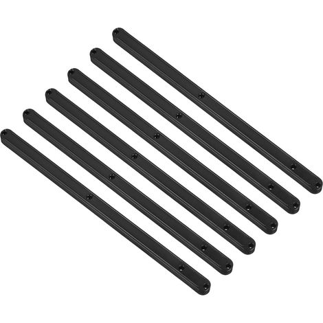 Glissières de Tiroir, 6 Pièces 300mm - Glissières de Tiroir en Plastique, Rails de Guidage Rainurés Montés sur le Côté pour Tiroirs de Meubles de Chevet Armoires Commodes (Noir) (1/5)