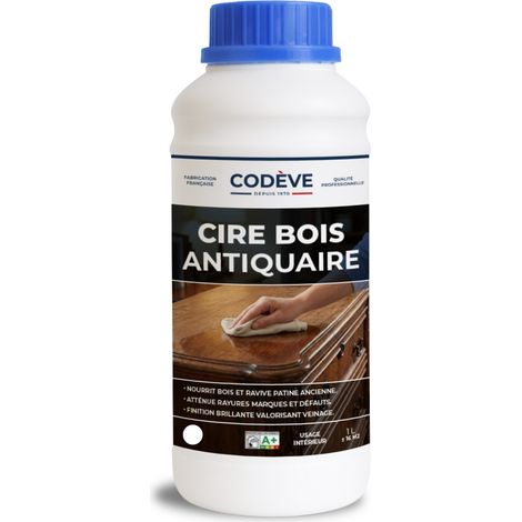 Cire Antiquaire - 1 L - Codeve Bois - Pour L'entretien De Toutes Vos Boiseries En Bois Brut, Neuf Ou Ancien.