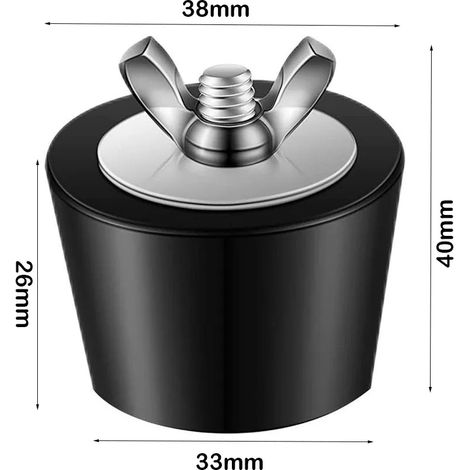 Accessoires de piscine (38 mm) 1 pièce Bouchon d'hivernage de piscine en caoutchouc noir de haute qualité avec vis en acier inoxydable Bouchon d'expansion d'hiver noir Bouchons de piscine (1/5)