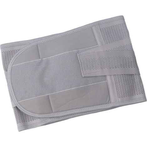 Ceinture lombaire XL grise respirante et amovible pour soulager les douleurs du bas du dos (1/5)
