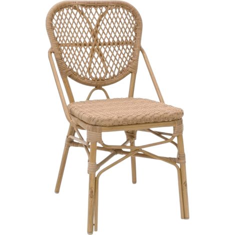Chaise PAOLA en Rotin tressage nylon style naturel pour extérieur