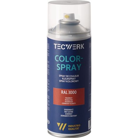TECWERK Colorspray feuerrot seidenmatt RAL 3000 400ml Spraydose TECWERK