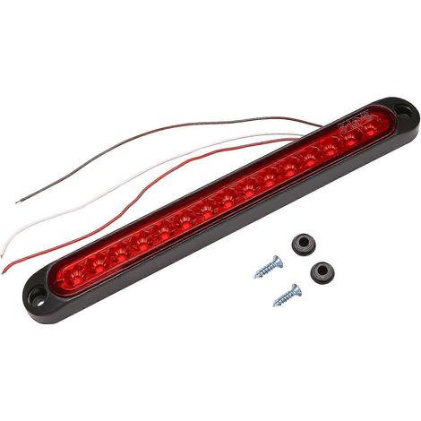 Barre lumineuse étanche de 10 pouces pour camions et remorques, avec 15 feux stop rouges à DEL. (1/5)