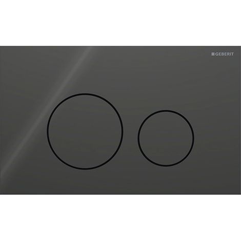 Placca Geberit Sigma40 Round Vetro Nero Doppio Tasto  115.628.SJ.1 Vetro Nero