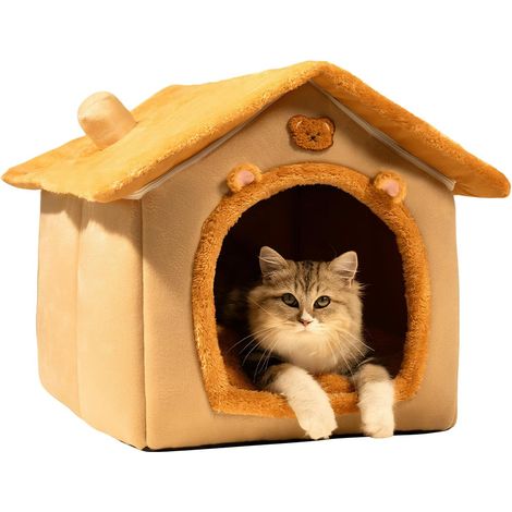 Nid douillet en peluche douce pour chatons, chiots et petits animaux de compagnie, taille L (1/5)