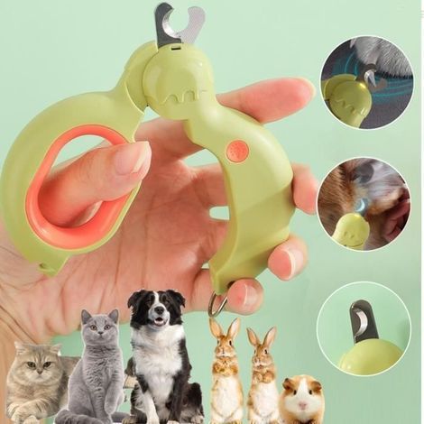 LED-Krallenschere mit Licht für Haustiere, professionelles Pflegezubehör für Hunde und Katzen (1/4)