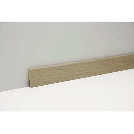 Classen Clip-Fußleiste 240 cm 58 x 19 mm Eiche elfenbein Sockelleiste