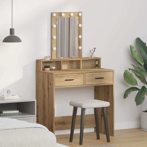 vidaXL Dressing Table Brown 79 x 41 x 140 cm Engineered Wood