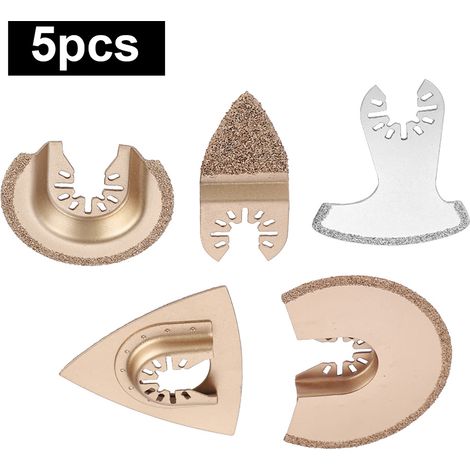 Lames de scie oscillantes multifonctions (lot de 5) : outil de coupe de précision pour métal, bois et plastique. (1/5)