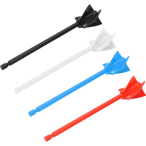 4 Pales Mélange Peinture Résistantes, 5 Lames Réutilisables pour Perceuse, Kit Accessoire Multicolore (Noir, Rouge, Blanc, Bleu) (1/5)