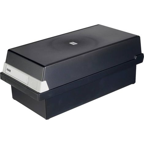 HAN Karteikasten 956-13 DIN A6 quer max. 1300Karten PS schwarz (1/5)