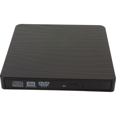 Graveur DVD externe USB-C 3.0 5 Gbit/s haute vitesse et silencieux, avec boîtier ABS, installation plug and play, compatible avec ordinateurs portables, ordinateurs de bureau et ordinateurs tout-en-un (1/4)