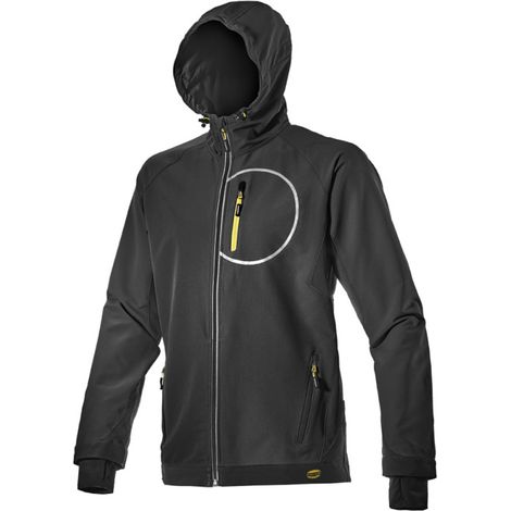 Veste de travail DIADORA S.P.A TRAIL Noir Softshell Coupe-vent XXL