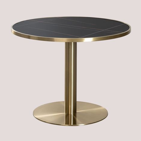 SKLUM Runder Esstisch (Ø100 cm) aus Stahl Briselda Vergoldet                                  