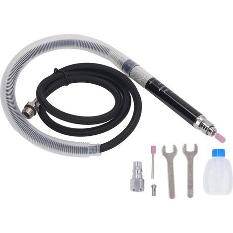 Kit de meuleuse à crayon pneumatique, en alliage d'aluminium, vitesse réglable, haute concentricité, Air 65000 tr/min, entrée 1/4 pouces (1/5)