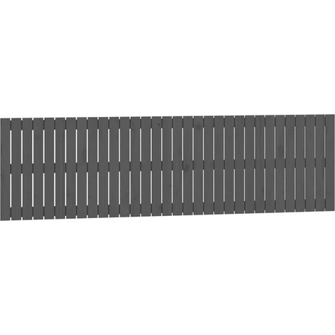 Testiera letto accessorio camera da letto pensile stile pallet 204 x 3 x 60 cm legno massello grigio TDL0202631