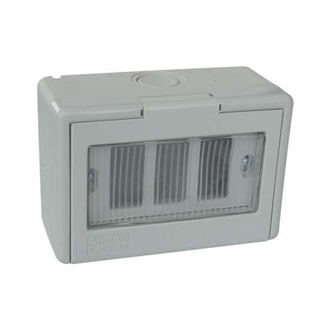 INVOLUCRO A PARETE + PORTELLA IP44 MARLANVIL - POSTI 3 MM 122X83 H.MM 65 X VENUS- 4 pezzi