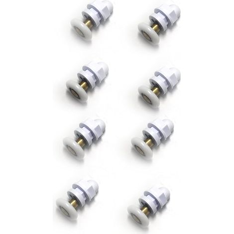 Lot de 8 roulements de rechange pour porte de douche Ø 19 mm (1/4)